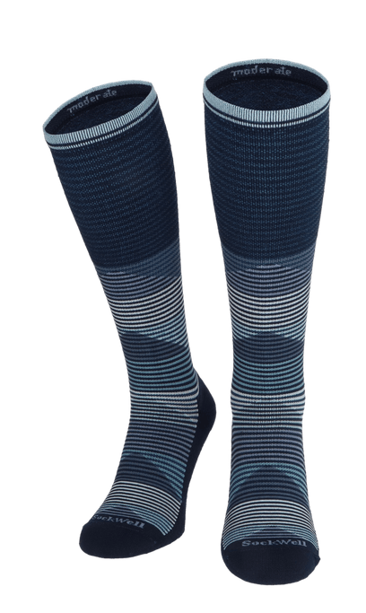 Geo Jim Men Moderate Compression Socks Navy