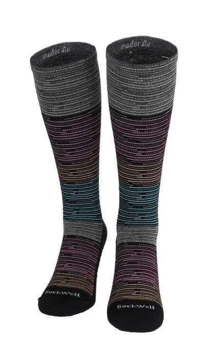 Good Vibes Women Moderate Compression Socks Black