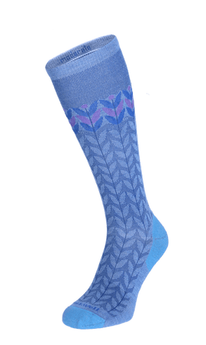 Bean Stalk Women Moderate Compression Socks Cornflower