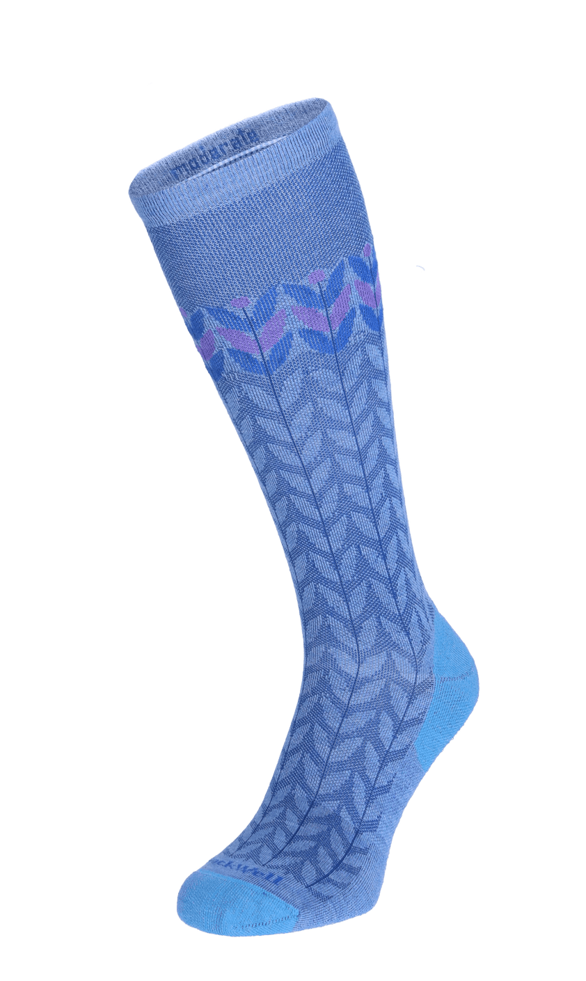 Bean Stalk Women Moderate Compression Socks Cornflower