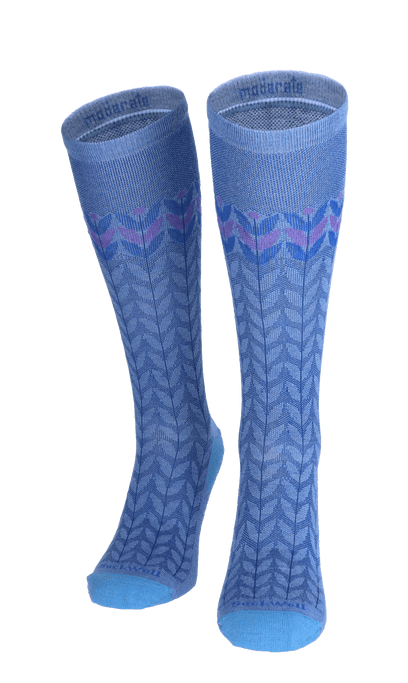 Bean Stalk Women Moderate Compression Socks Cornflower