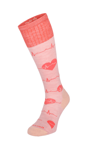 Heartbeat Women Moderate Compression Socks Peach