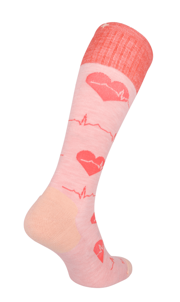 Heartbeat Women Moderate Compression Socks Peach