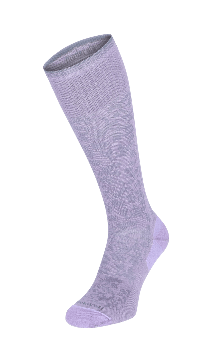 Damask Women Moderate Compression Socks Lavender