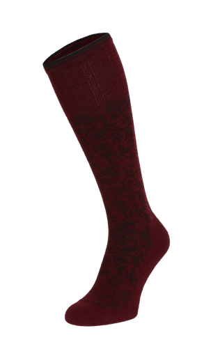 Damask Women Moderate Compression Socks Cranberry