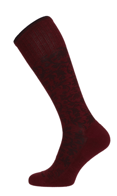Damask Women Moderate Compression Socks Cranberry