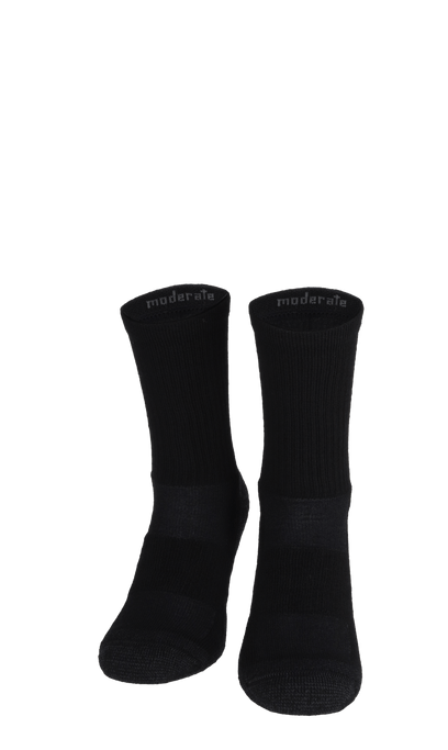 Walk About Crew Men Compression Hiking Socks Black