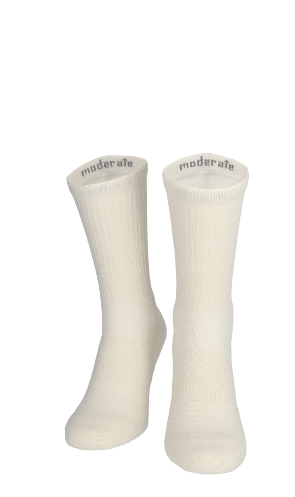 Walk About Crew Women Compression Hiking Socks Natural