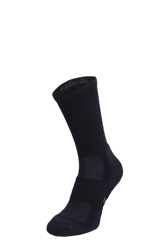 Walk About Crew Women Compression Hiking Socks Black