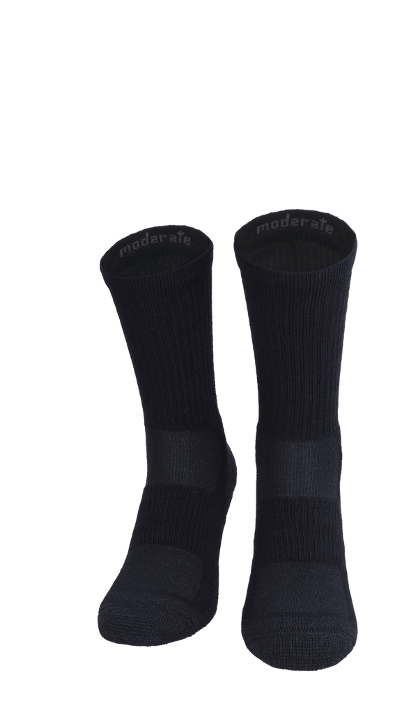 Walk About Crew Women Compression Hiking Socks Black