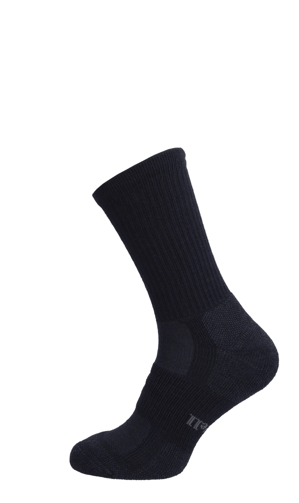 Walk About Crew Women Compression Hiking Socks Black