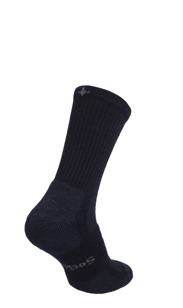 Walk About Crew Women Compression Hiking Socks Black