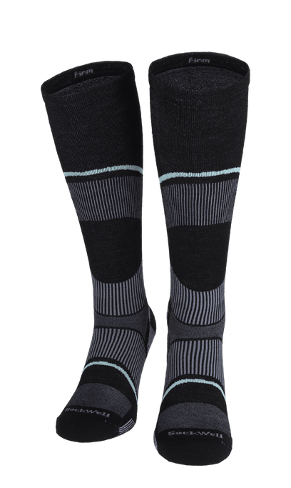 Stabilizer Knee High Women Compression Sports Socks Black