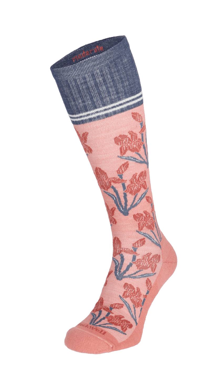 Iris Women's Moderate Compression Socks Pink Clay