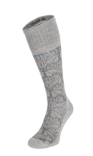Floral Tapestry Women Moderate Compression Socks Putty