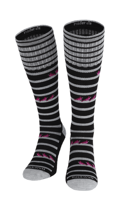 Cardinals Women Moderate Compression Socks Black