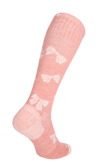 Bows Women Moderate Compression Socks Pink Clay