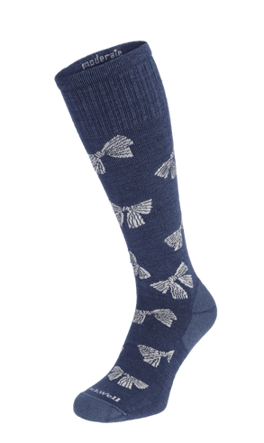 Bows Women Moderate Compression Socks Denim