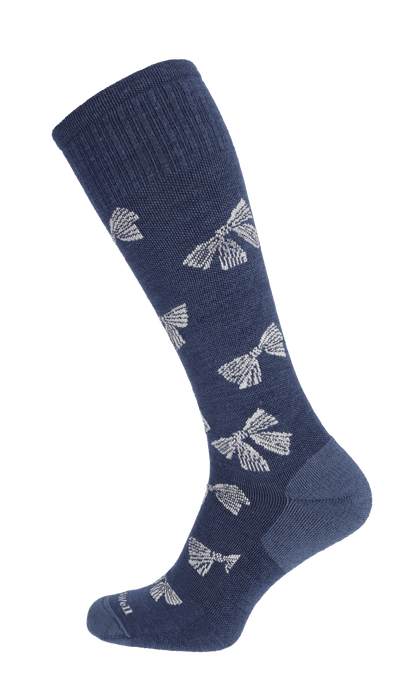 Bows Women Moderate Compression Socks Denim