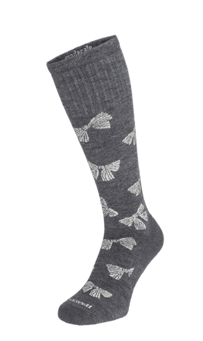Bows Women Moderate Compression Socks Charcoal