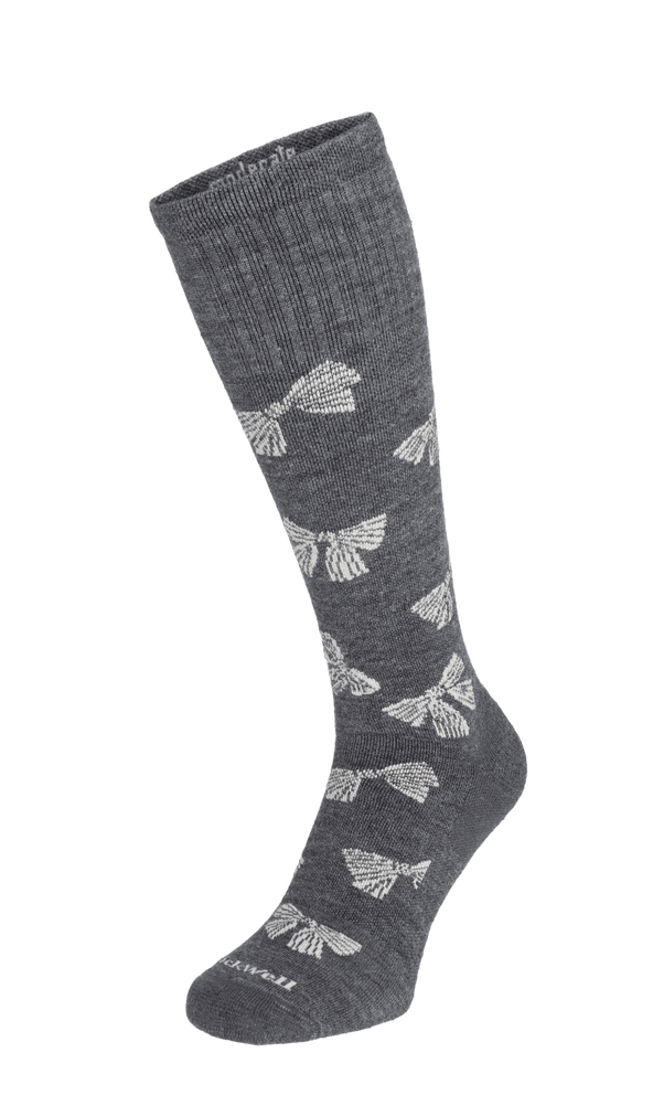 Bows Women Moderate Compression Socks Charcoal