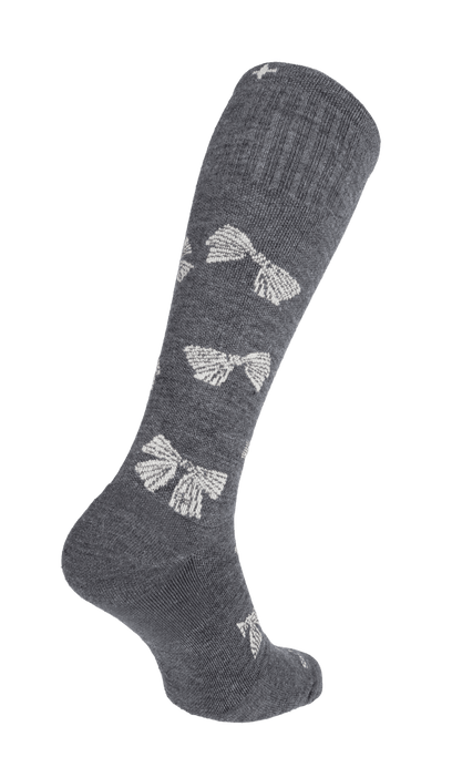 Bows Women Moderate Compression Socks Charcoal