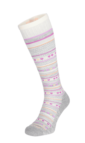 Heartlink Women Firm Compression Socks Light Grey