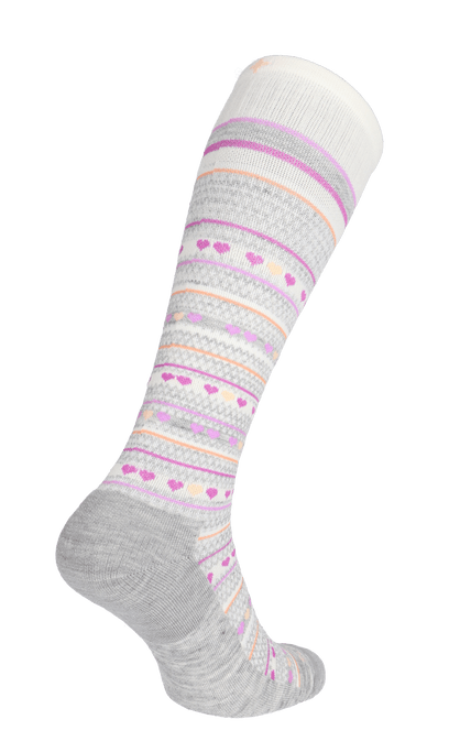 Heartlink Women Firm Compression Socks Light Grey