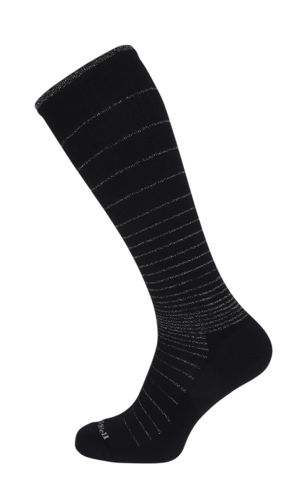 Circulator Women Moderate Compression Socks Black Sparkle