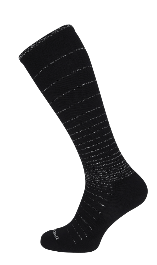 Circulator Women Moderate Compression Socks Black Sparkle