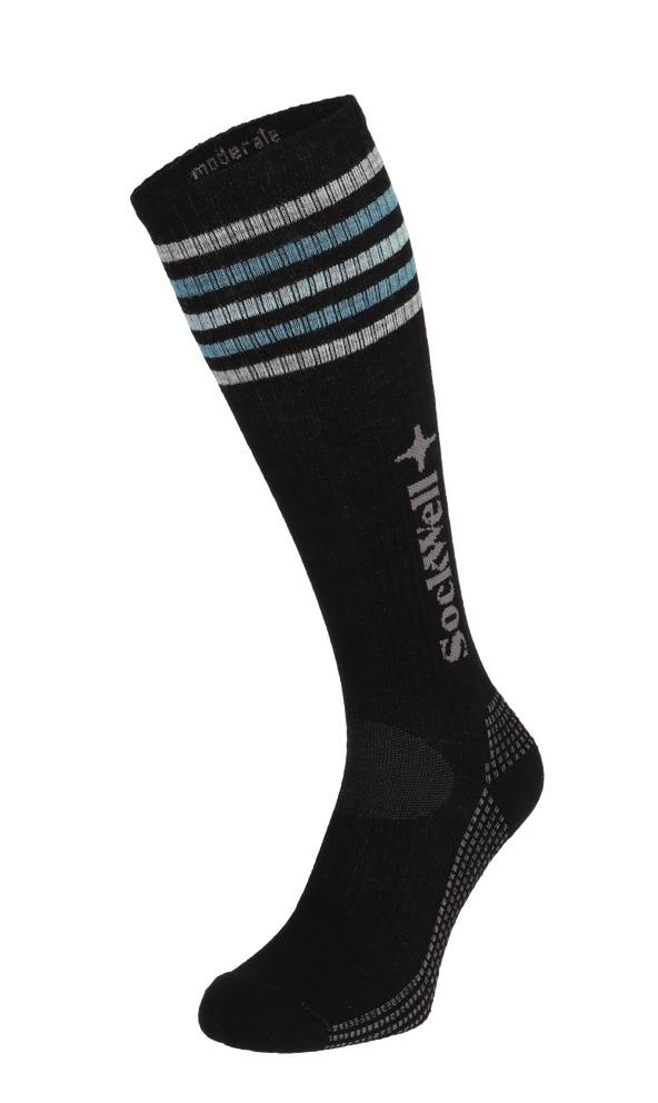 Run Club Knee High Women's Compression Sport Socks Black