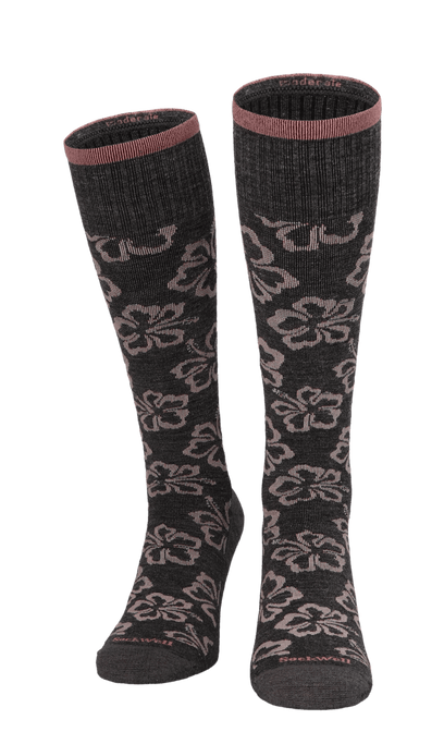 Featherweight Florista Women Moderate Compression Socks Charcoal