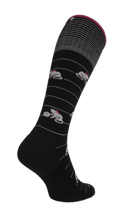Playful Women Moderate Compression Socks Black