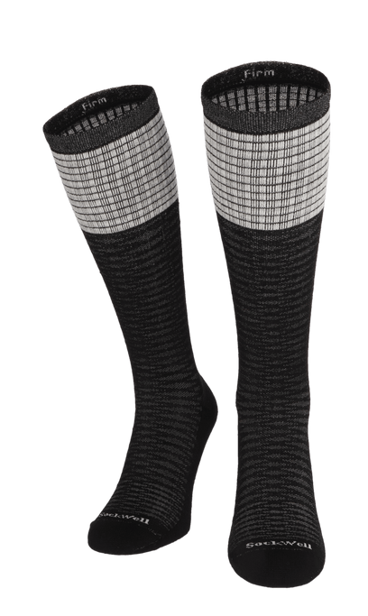 Laced Women Firm Compression Socks Black