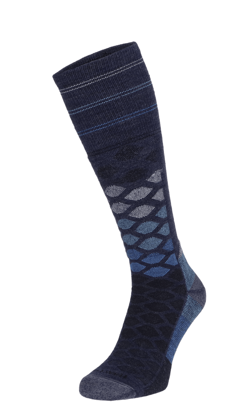 The Edge Medium Men Moderate Compression Ski Socks Denim