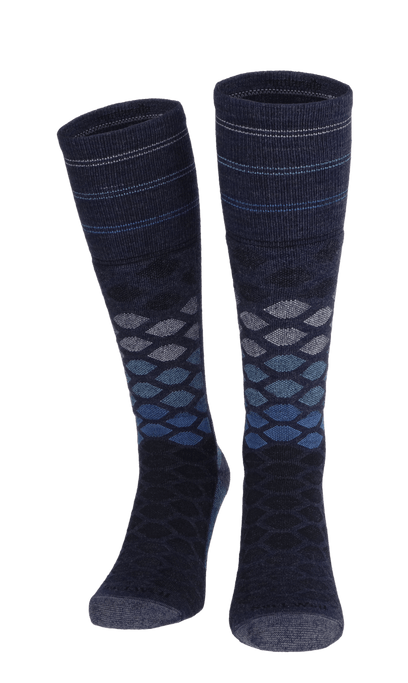 The Edge Medium Men Moderate Compression Ski Socks Denim