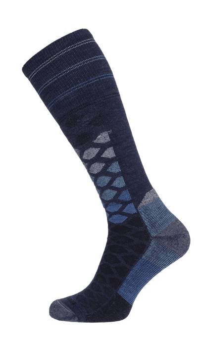 The Edge Medium Men Moderate Compression Ski Socks Denim