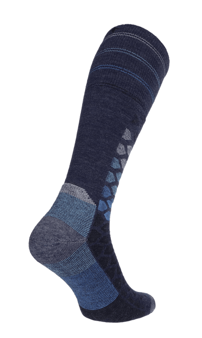 The Edge Medium Men Moderate Compression Ski Socks Denim