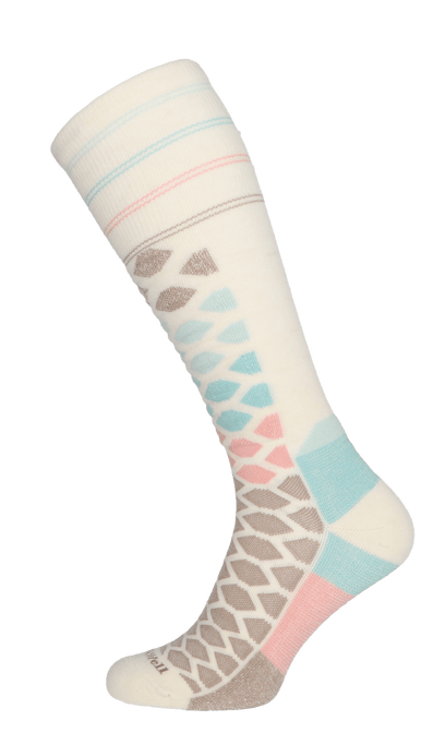The Edge Medium Women Moderate Compression Ski Socks Natural