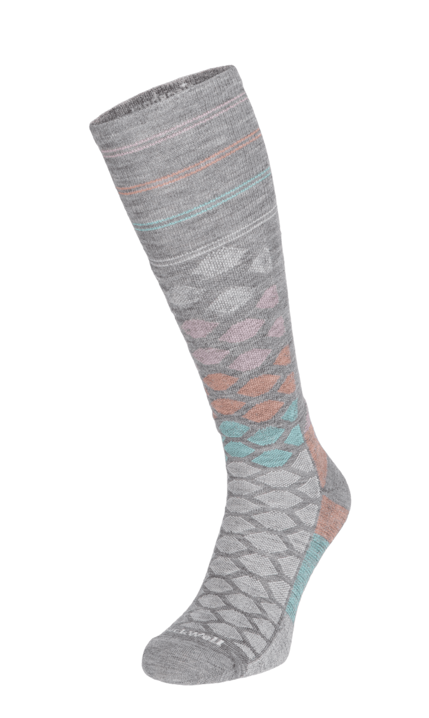 The Edge Medium Women Moderate Compression Ski Socks Grey