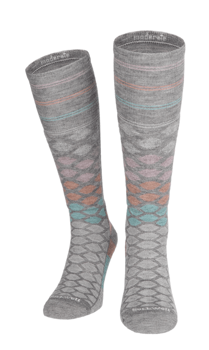 The Edge Medium Women Moderate Compression Ski Socks Grey