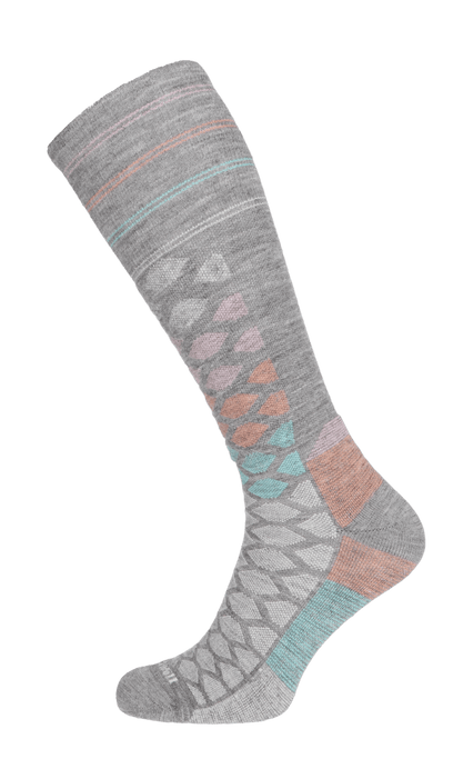 The Edge Medium Women Moderate Compression Ski Socks Grey