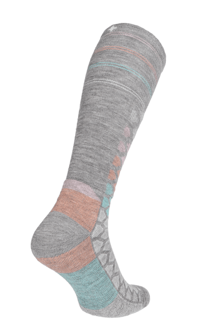 The Edge Medium Women Moderate Compression Ski Socks Grey