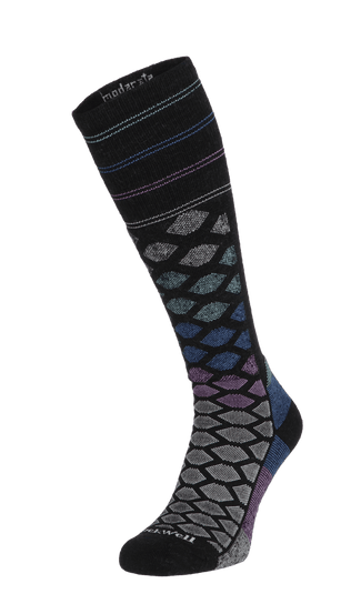 The Edge Medium Women Moderate Compression Ski Socks Black