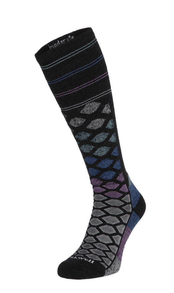 The Edge Medium Women Moderate Compression Ski Socks Black