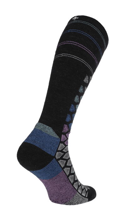 The Edge Medium Women Moderate Compression Ski Socks Black