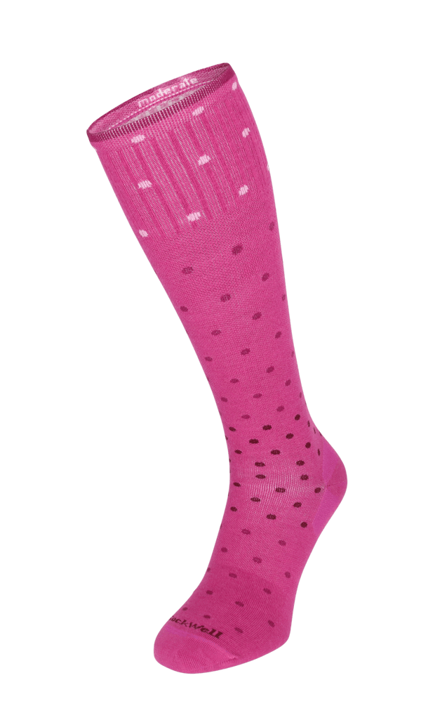 On The Spot Women Moderate Compression Socks Raspberry