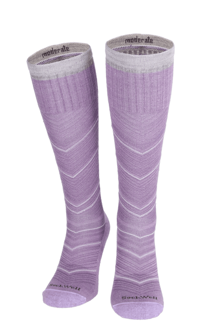 Full Flattery Women Moderate Compression Socks Lavender