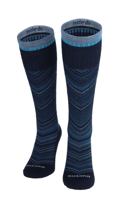 Full Flattery Women Moderate Compression Socks Navy