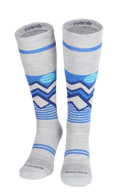 Snow Peak Men Moderate Compression Ski Socks Ash